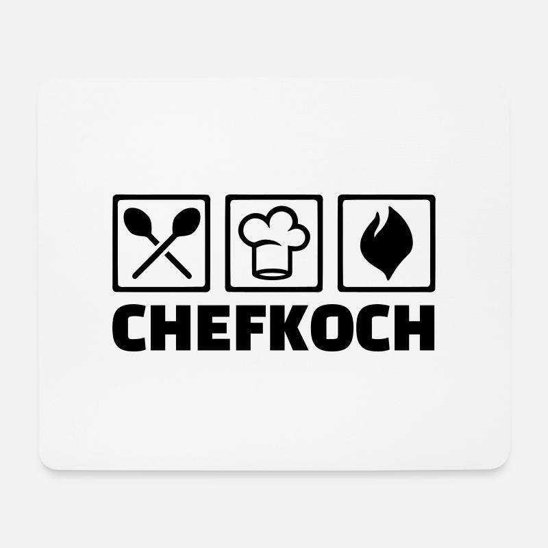 Chefkoch - Mousepad (Querformat) - Weiß