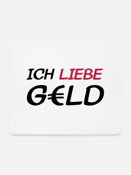 ich_liebe_geld - Mousepad (Querformat) - Weiß