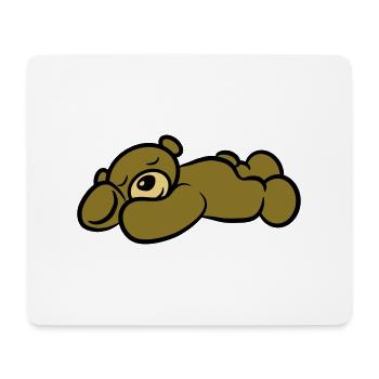 Ours en peluche dormir fatigué sweet - Tapis de souris (format paysage) - blanc - Devant