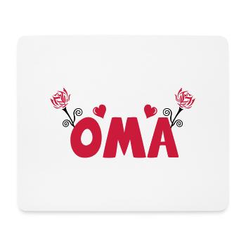 oma - Mousepad (Querformat) - Weiß - Vorne