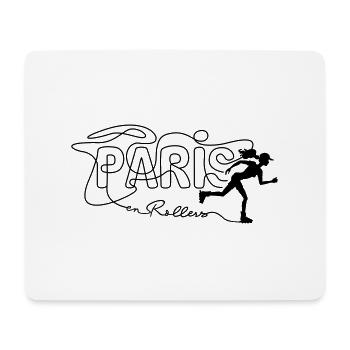 paris rollers femme noir - Tapis de souris (format paysage) - blanc - Devant
