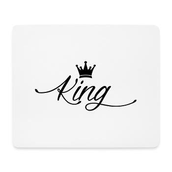king - Mousepad (Querformat) - Weiß - Vorne