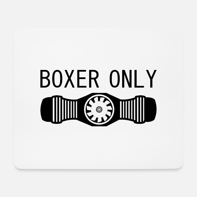 Boxermotor, luftgekühlter Motor, Boxer Only, Auto - Mousepad (Querformat) - Weiß