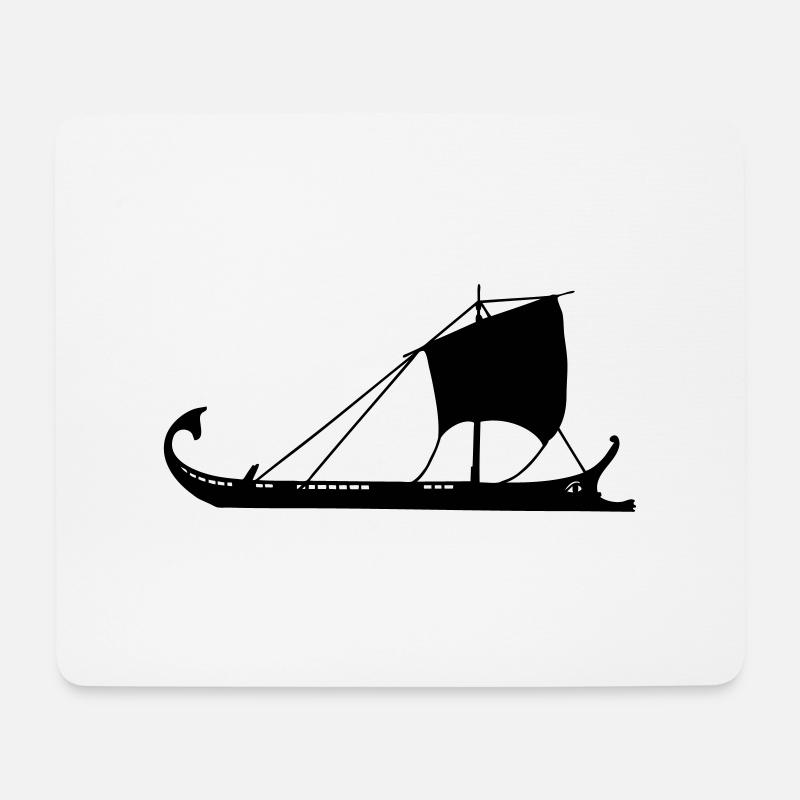 galère romaine navire Trière grec - Tapis de souris (format paysage) - blanc
