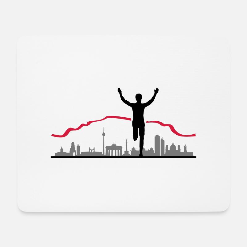 Berlin Marathon - Mousepad (Querformat) - Weiß
