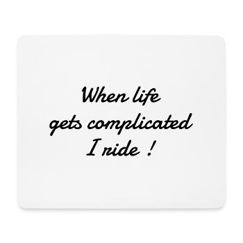 Moto Motard Biker Sport Vitesse Course Boss Figth - Mouse Pad (horizontal) - white - Front