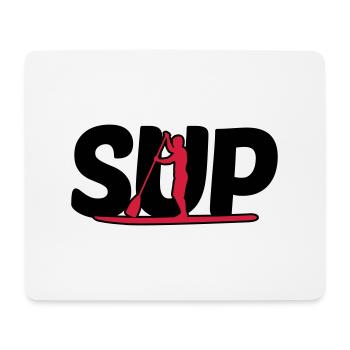 live love SUP - Stand up Paddeling - Wassersport - Mousepad (Querformat) - Weiß - Vorne