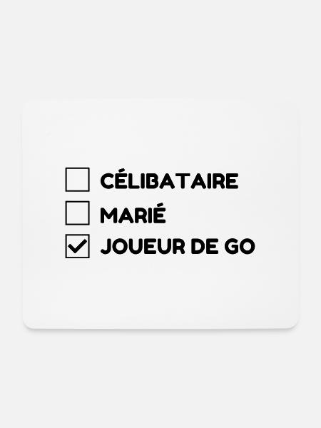 Go-Spiel Go Sport Strategie Spieler - Mousepad (Querformat) - Weiß
