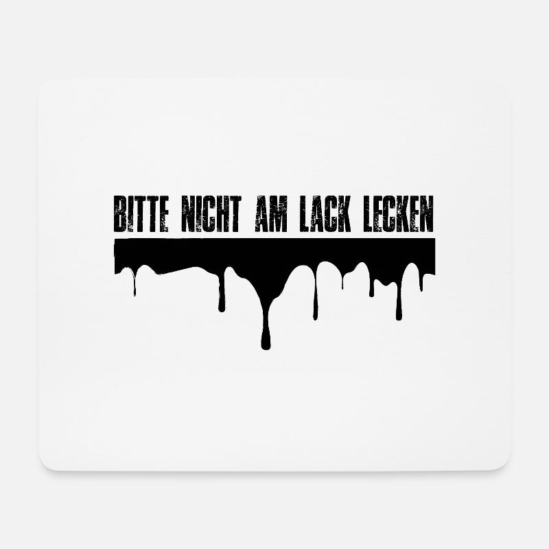 Tuning - Bitte nicht am Lack lecken - Mousepad (Querformat) - Weiß