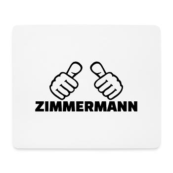 Zimmermann - Mousepad (Querformat) - Weiß - Vorne