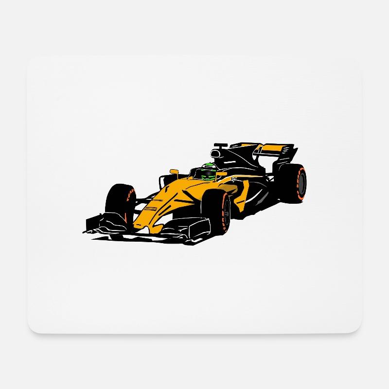 Racecar - Rennauto - Mousepad (Querformat) - Weiß