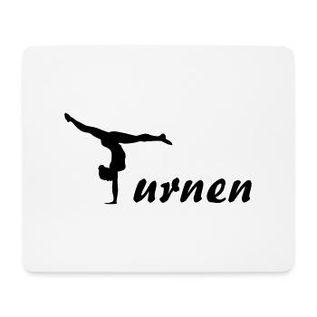 Turnen, Turnerin - Mousepad (Querformat) - Weiß - Vorne