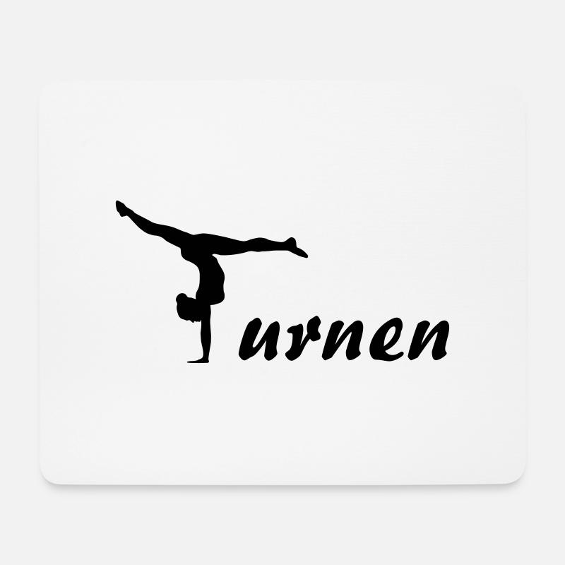 Turnen, Turnerin - Mousepad (Querformat) - Weiß