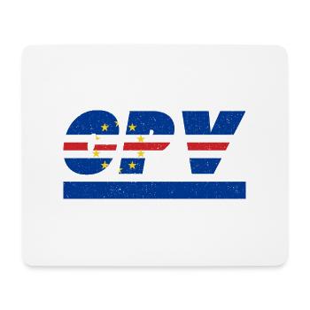 Cap-Vert Drapeau drapeau CPV - Tapis de souris (format paysage) - blanc - Devant