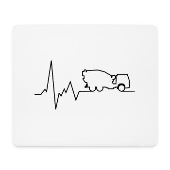 concred mixer truck - Mouse Pad (horizontal) - white - Front