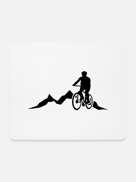 Sport - Radfahrer Berge - Mousepad (Querformat) - Weiß