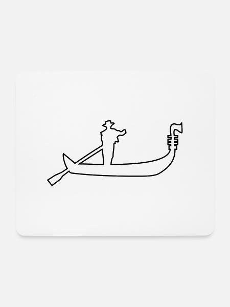 gondoliere venedig italien urlaub - Mousepad (Querformat) - Weiß