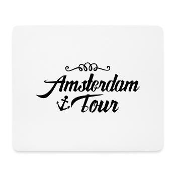 amsterdam tour - Mousepad (Querformat) - Weiß - Vorne