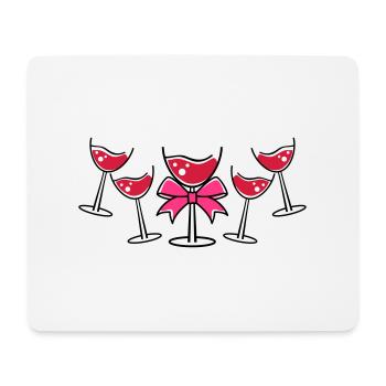 glases wine - Mousepad (Querformat) - Weiß - Vorne