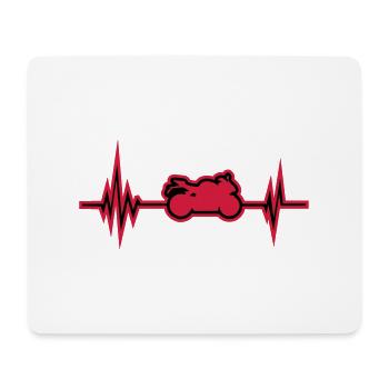motorrad puls - Mousepad (Querformat) - Weiß - Vorne