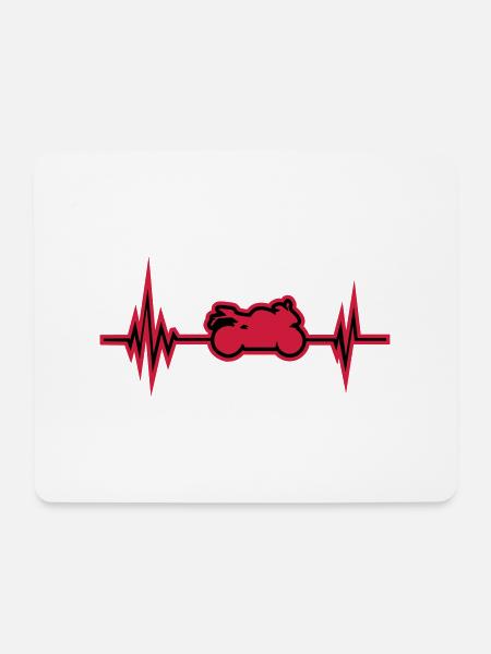 motorrad puls - Mousepad (Querformat) - Weiß