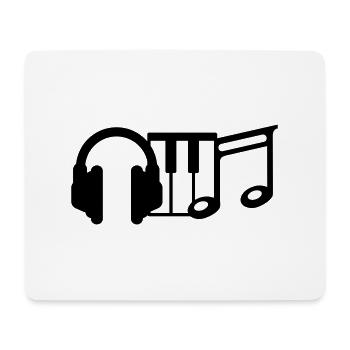 dj - Mousepad (Querformat) - Weiß - Vorne