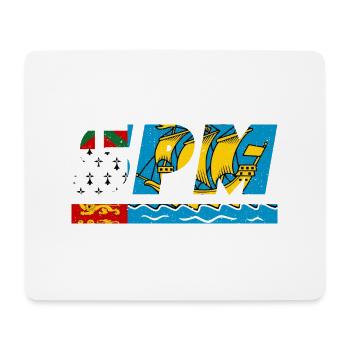SPM Flagge Fahne Saint Pierre und Miquelon Insel - Mousepad (Querformat) - Weiß - Vorne