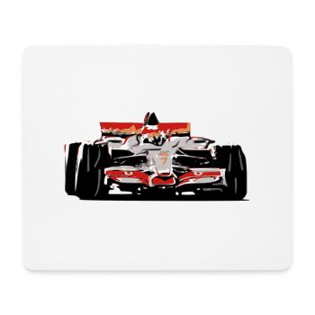 Voiture de course - Tapis de souris (format paysage) - blanc - Devant