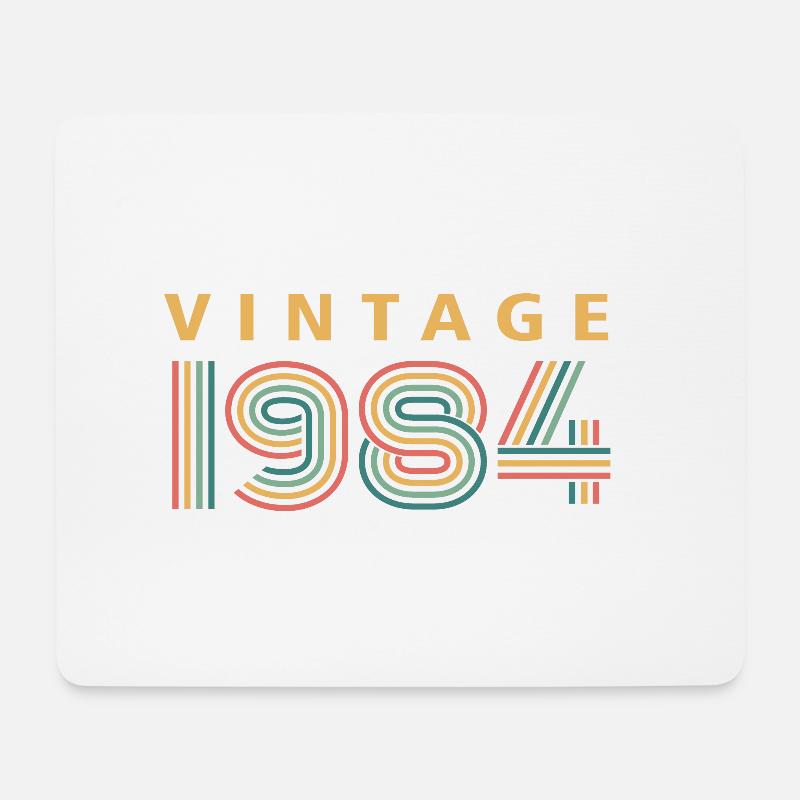 millésime 1984 - Tapis de souris (format paysage) - blanc