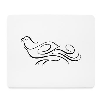 Pencil Line Art Fasan - Mousepad (Querformat) - Weiß - Vorne
