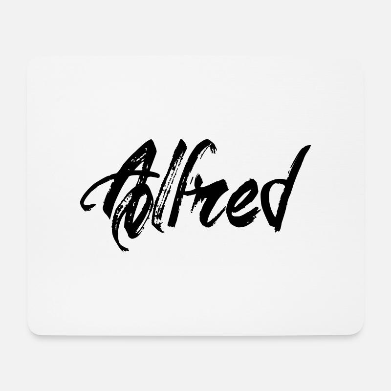 Alfred - Mousepad (Querformat) - Weiß