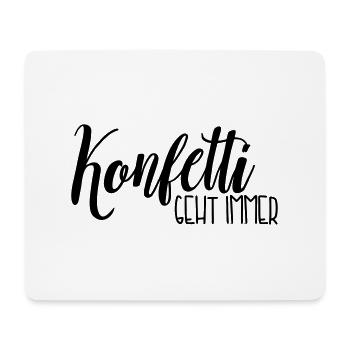 Konfetti geht immer - Mousepad (Querformat) - Weiß - Vorne