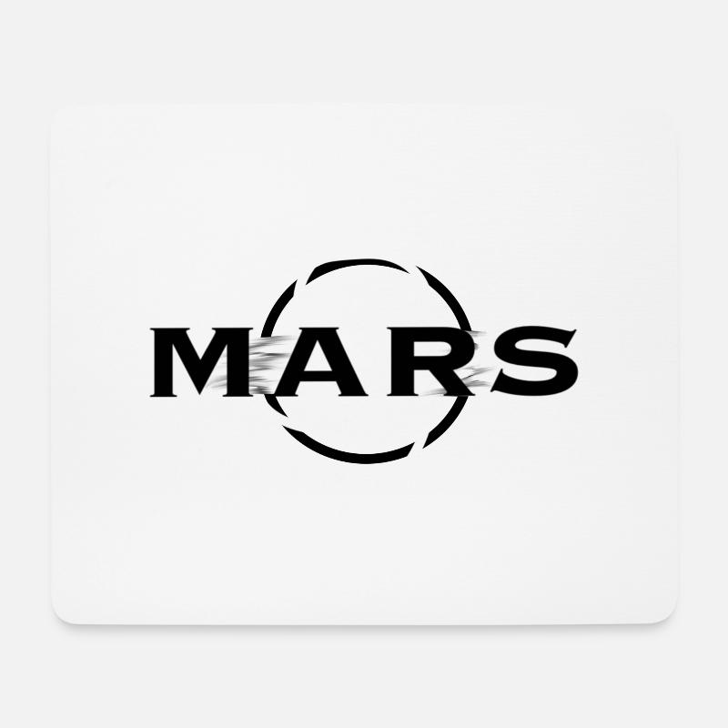 mars schrift - Mousepad (Querformat) - Weiß