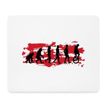 Unicycling Evolution Unicycle Balancing Cycling - Mouse Pad (horizontal) - white - Front