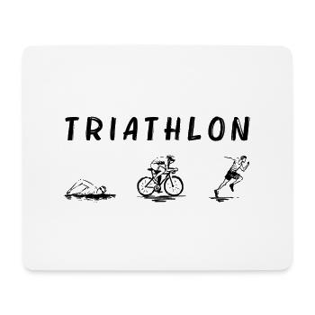 Triathlon Swim Bike - Tapis de souris (format paysage) - blanc - Devant