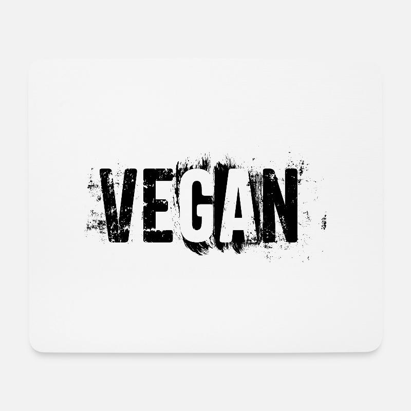 VEGAN / VEGANER / VEGANERIN - Mousepad (Querformat) - Weiß