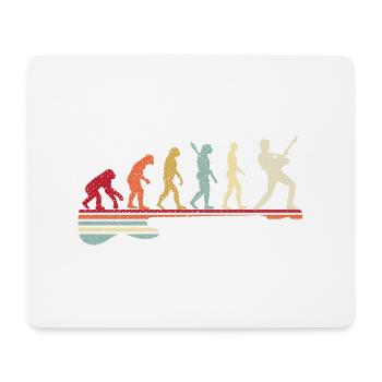 Evolution zum Gitarrist, ich mag Noten und Musik - Mousepad (Querformat) - Weiß - Vorne
