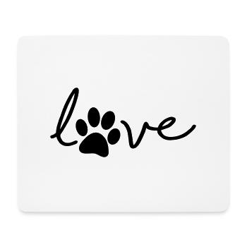 Love. Dogs or cats paws. Animal Day - Mouse Pad (horizontal) - white - Front