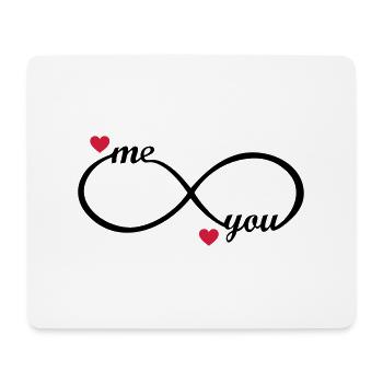 Ich & Du für immer. love Freundin Freund Pärchen - Mousepad (Querformat) - Weiß - Vorne