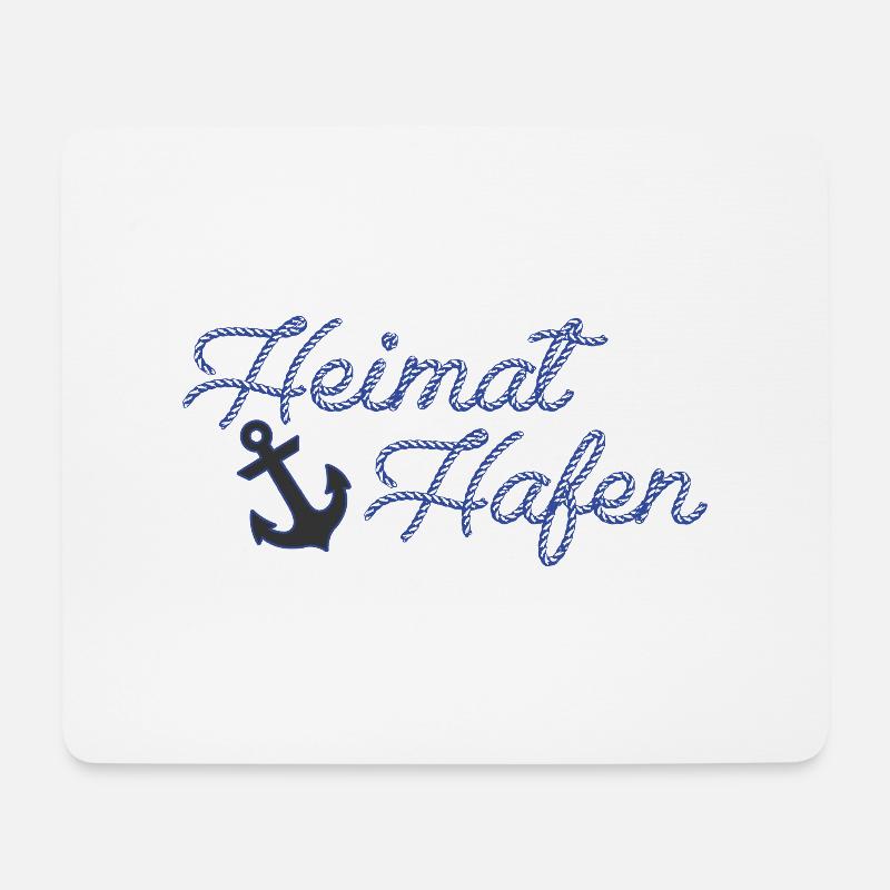 Heimat Hafen - Mousepad (Querformat) - Weiß