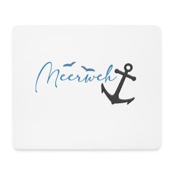 Meerweh Anker - Mousepad (Querformat) - Weiß - Vorne