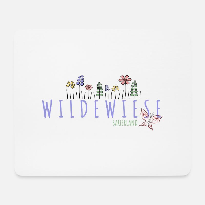 Wildewiese im Sauerland - Mousepad (Querformat) - Weiß