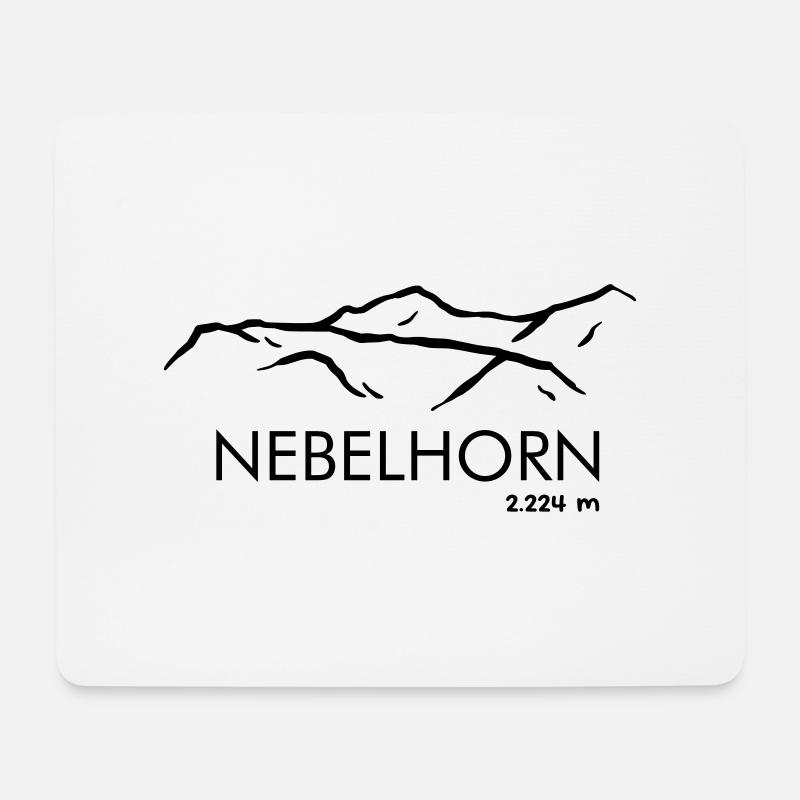 Nebelhorn - Mousepad (Querformat) - Weiß