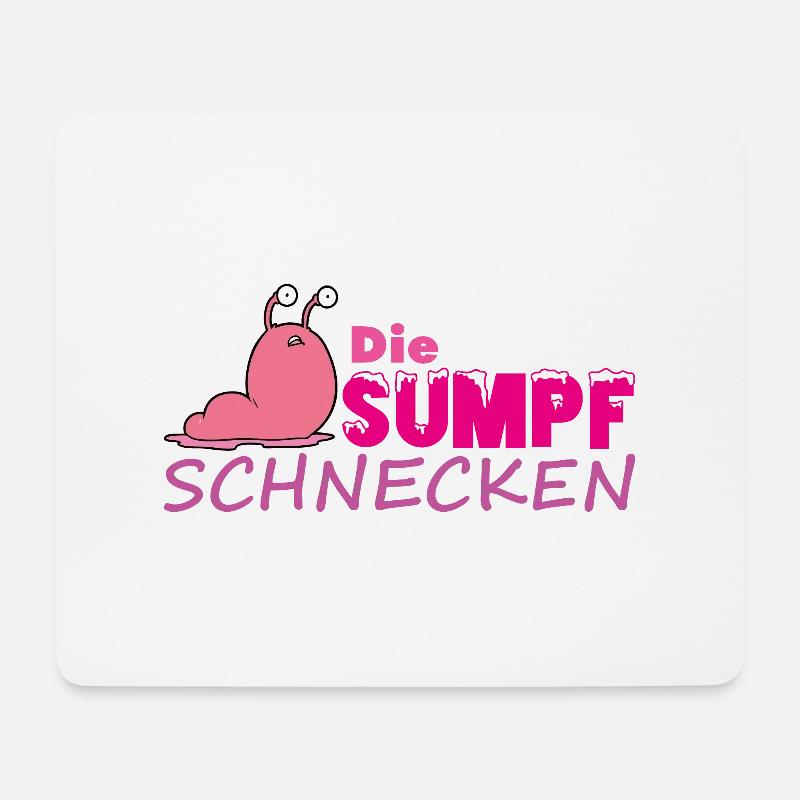 Muddy run shirt mud Lauf Matsch Schnecken obstacle - Mousepad (Querformat) - Weiß