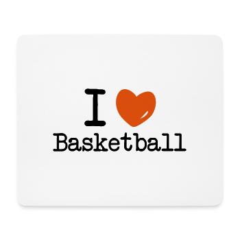 j'aime basket-ball - Tapis de souris (format paysage) - blanc - Devant