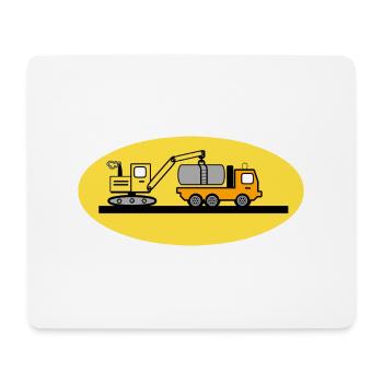 Excavator - Mouse Pad (horizontal) - white - Front