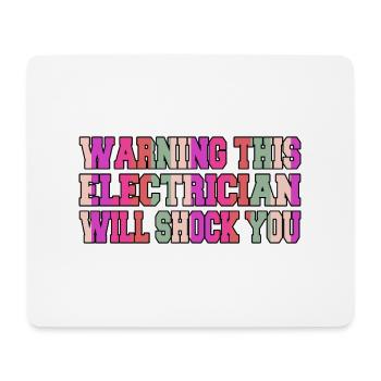electrician clothing gift devices happy - Mousepad (Querformat) - Weiß - Vorne
