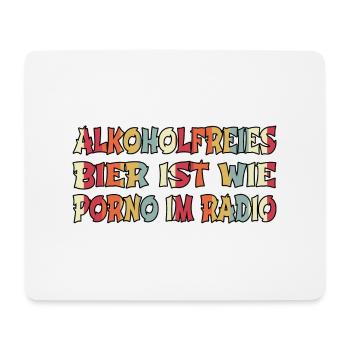 lustige tshirts weihnachtsgeschenk alkohol bier - Mousepad (Querformat) - Weiß - Vorne