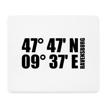 Ravensburg Koordinaten - Mousepad (Querformat) - Weiß - Vorne