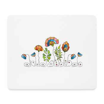Blumen - Mousepad (Querformat) - Weiß - Vorne